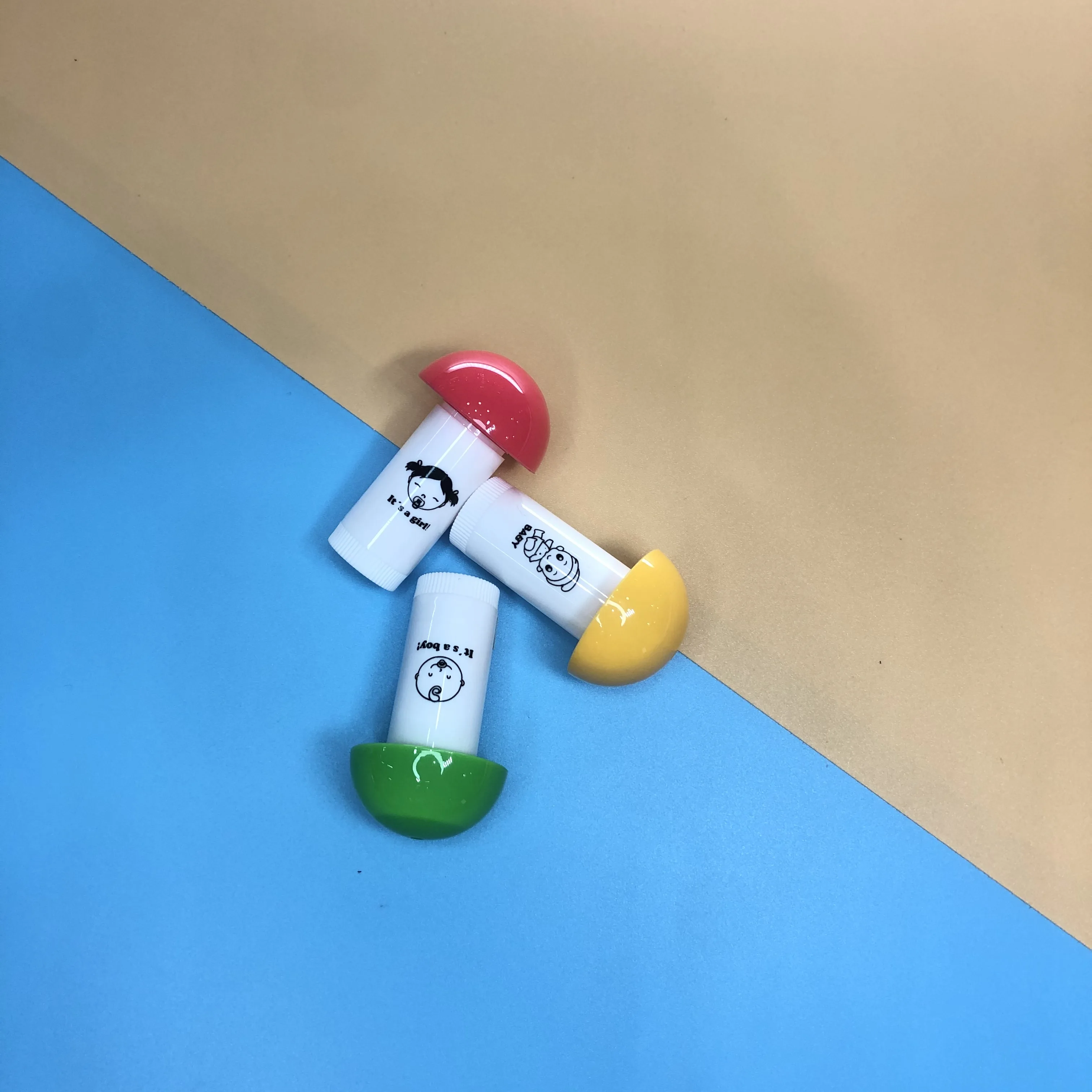 Lip Balm Tube Container Package Pink Fancy Shaped Customized Lipbalm Tube as Your Logo Design Shining Ps,plastic W21*h58.5mm