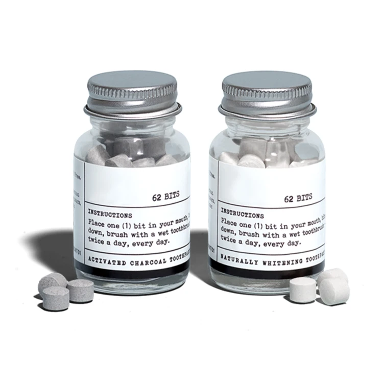 Лидер продаж, индивидуальная 100% натуральная Органическая Зубная паста новой формы для веганов, жевательная зубная паста в таблетках