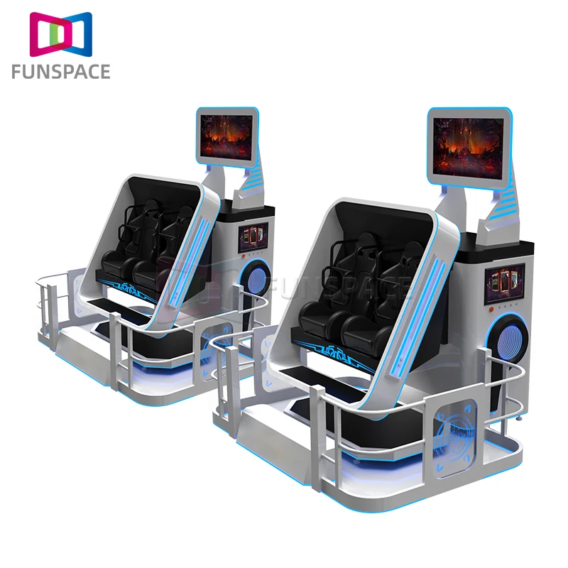 Funspace 2 Seats 9D Vr 360 Rotation Roller Coaster Machine Motion Simulator For Virtual Reality Simulation Rides
