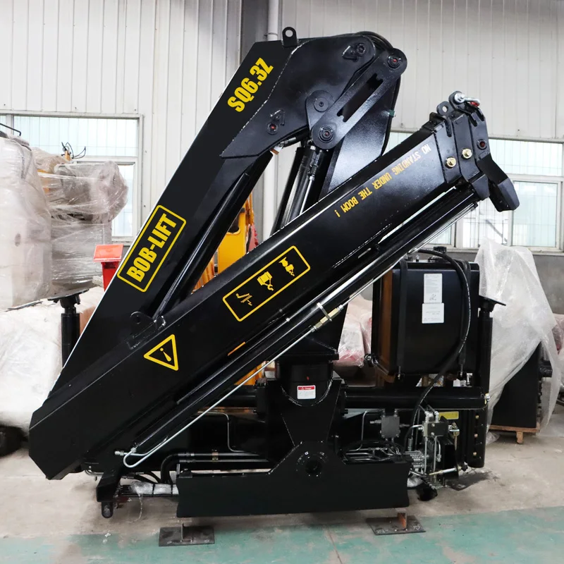 Bob-Lift Lifting Truck Crane 6.3 Ton Hydraulic Grua Lorry Mobile Knuckle Boom Crane