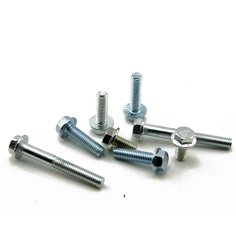 Factory Direct Sales Carbon Steel Galvanized Serrated Hexagonal Hexagon Head Flange Bolts