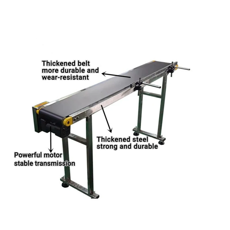 Stainless Steel/Aluminium Alloy Frame Portable Flat PVC Belt Mini Conveyor for Inkjet Coder