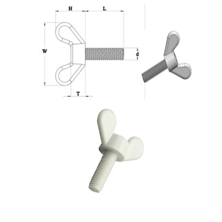 
Nylon Butterfly Screw Insulation Plastic Environmental Protection Butterfly Screw Ram Horn Quick Screw 