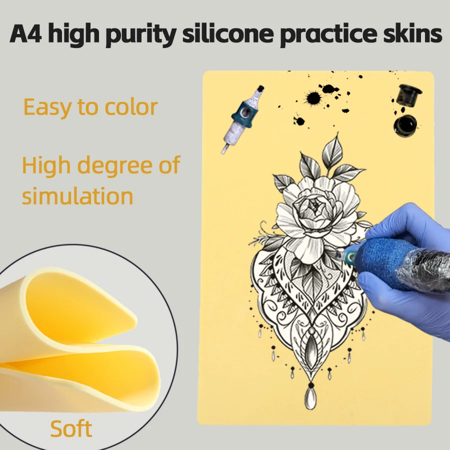 Permanent makeup 20*30*0.3CM Beginner Training Thick Silicone Tattoo Practice Skin