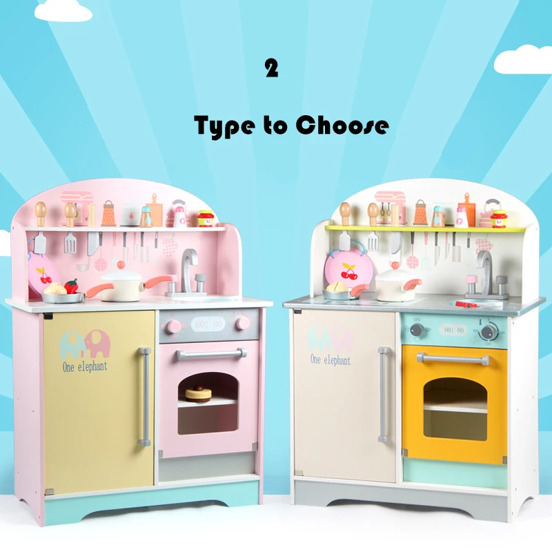 Children Kitchen Wooden Toys Pretend Play Set China Factory Supply Best Price Educational Toy Wooden Cube