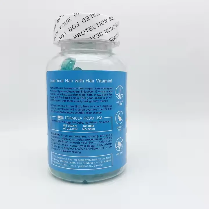 OEM Factory Price Hair Growth Gummies Biotin Collagen Keratin Supplement Candy Dosage Beauty Products Fast Hair Growth