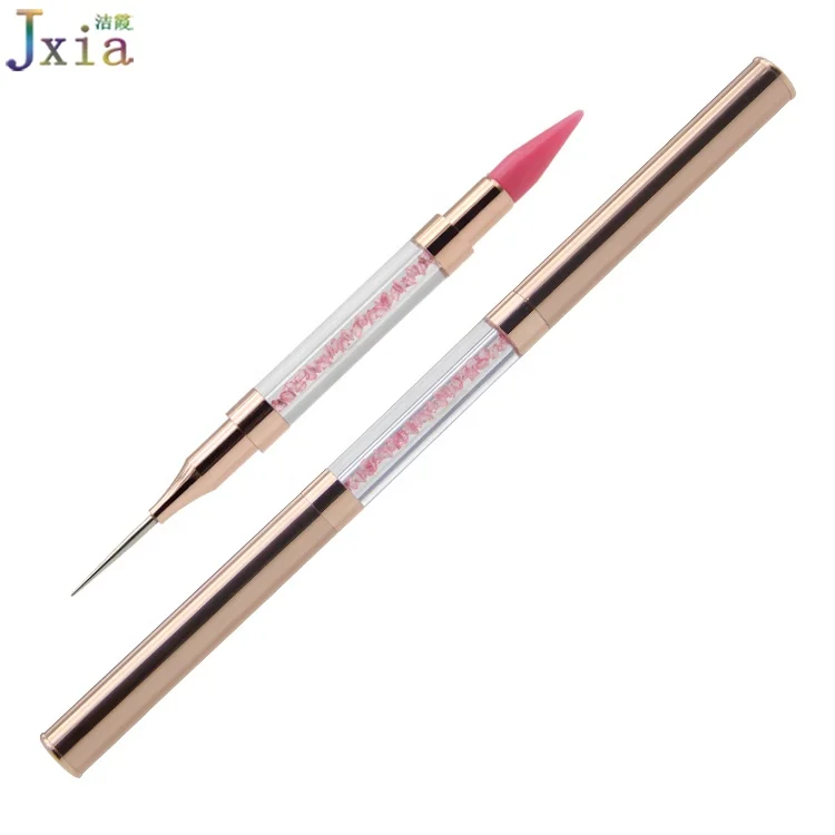 Jiexia двухсторонний дизайн ногтей Кристальные бусины Шпильки точечный инструмент ручка воск горный хрусталь карандаш