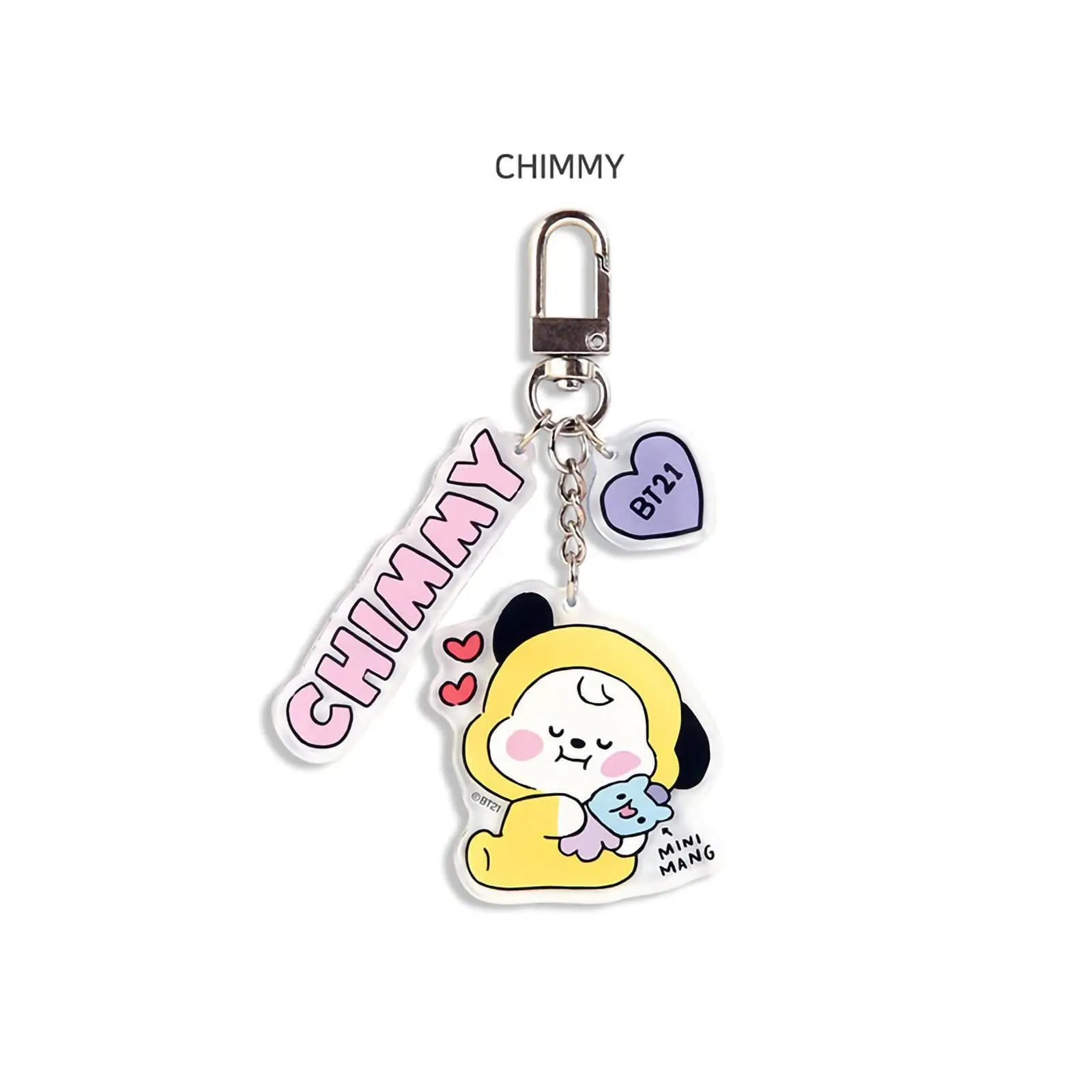 China supplier high quality BTS keychain custom logo image acrylic keychain plastic keychain