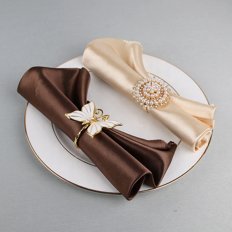 Satin Wedding Mouth Cloth Serviette Napkin Wholesale Custom Dinner Table Napkins