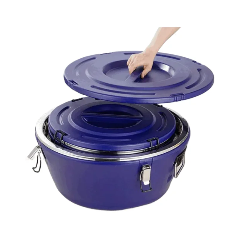 Cooking Casseroles Stainless Steel Ice Bucket Huge Round 15L+26L+37L Food Storage Container For Home Use