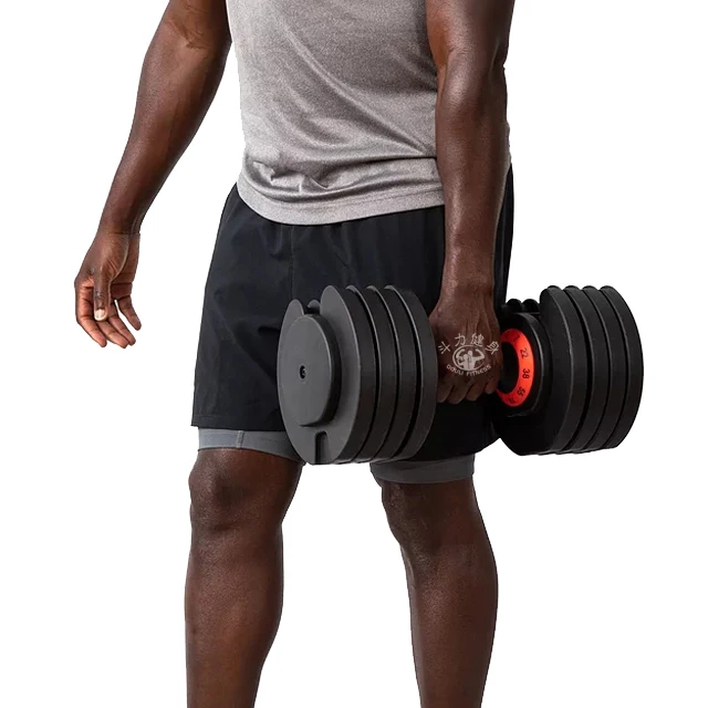 Men loved 5 weight in 1 strength training fitness equipment 70LB 32KG cast iron adjustable dumbbell