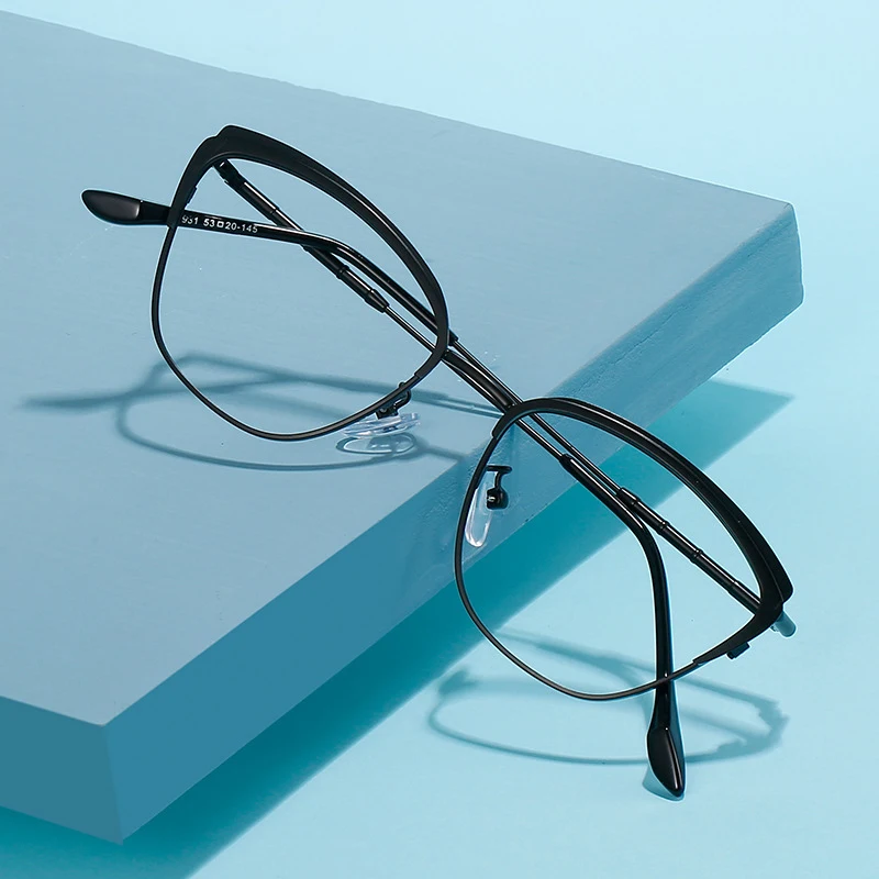 1931 Cat Eye Photocromic Glasses Anti Radiation 2 In 1 Blue Ray Photochromic Optical Frames For Men Women