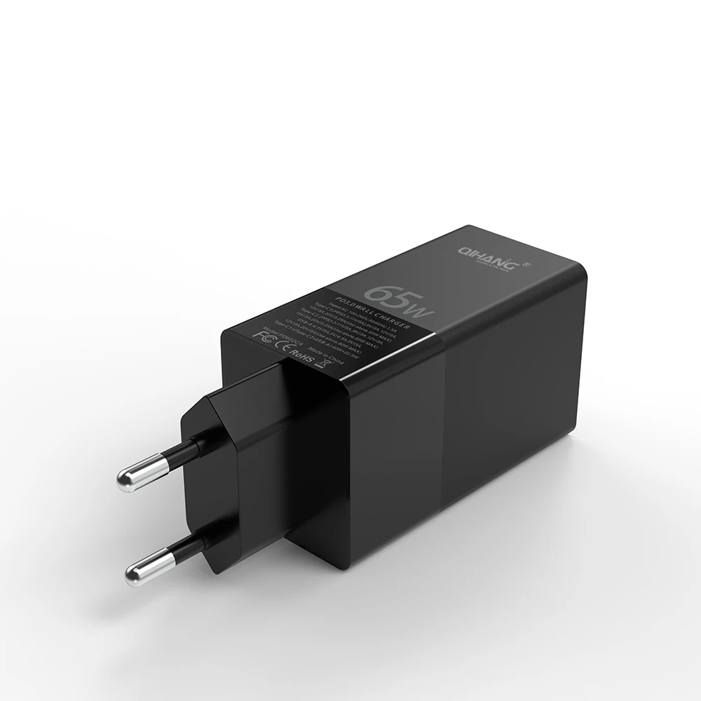 Fast Charging 65w  PD Charger PD GaN Wall USB Charger GaN Charger 65w QC 4.0 PD Charging for IPhone Ipad Macbook pro