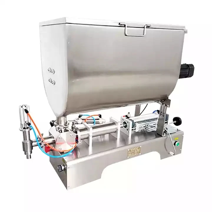 500U Horizontal Pneumatic U-Type Mixing Sauce Filling Machine Honey Tomato Sauce Filling Machine
