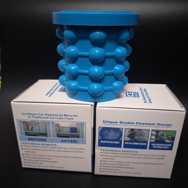 
ice bucket silicone Blue Beer Cooler Wine Champagne Party Eco Material custom Oem Customized Logo Item China Holders Origin Type 