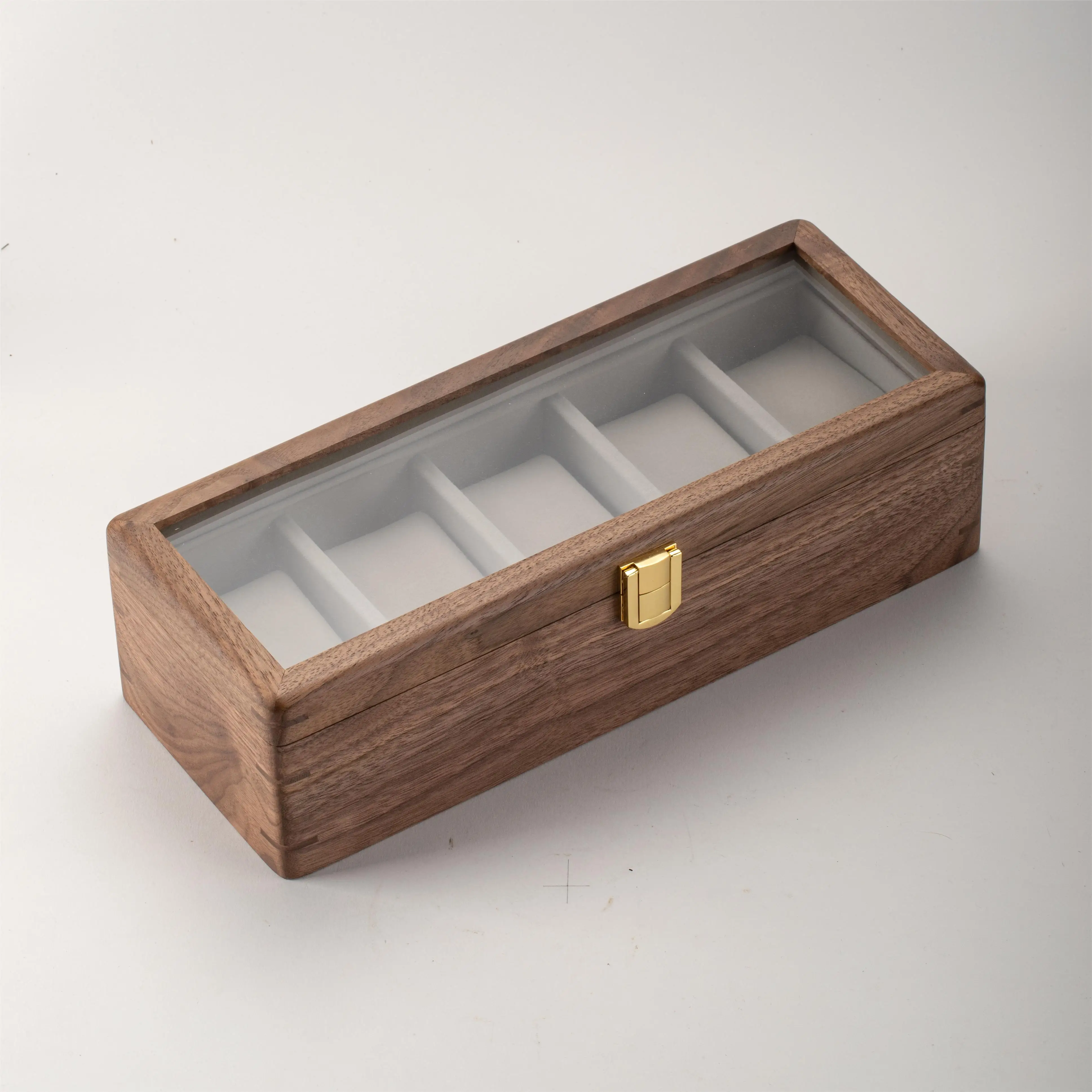 Wholesale Solid Walnut Elegant 5-Slot Watch Box Premium Jewelry Organizer for Watch Storage