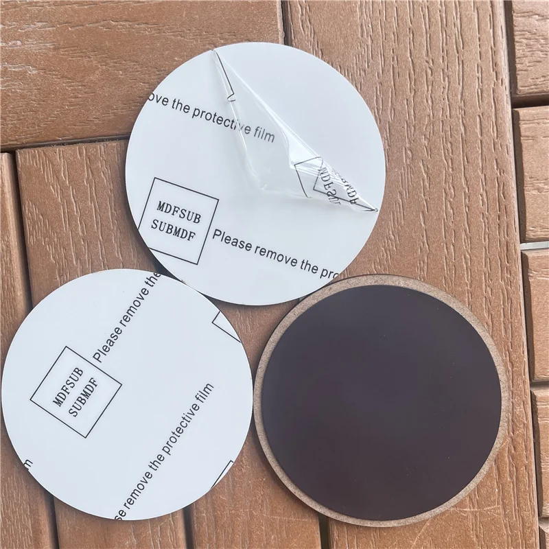 MDFSUB best price home decoration round Sublimation Blank fridge Magnetic big size 100mm sublimation Blank MDF Fridge Magnets