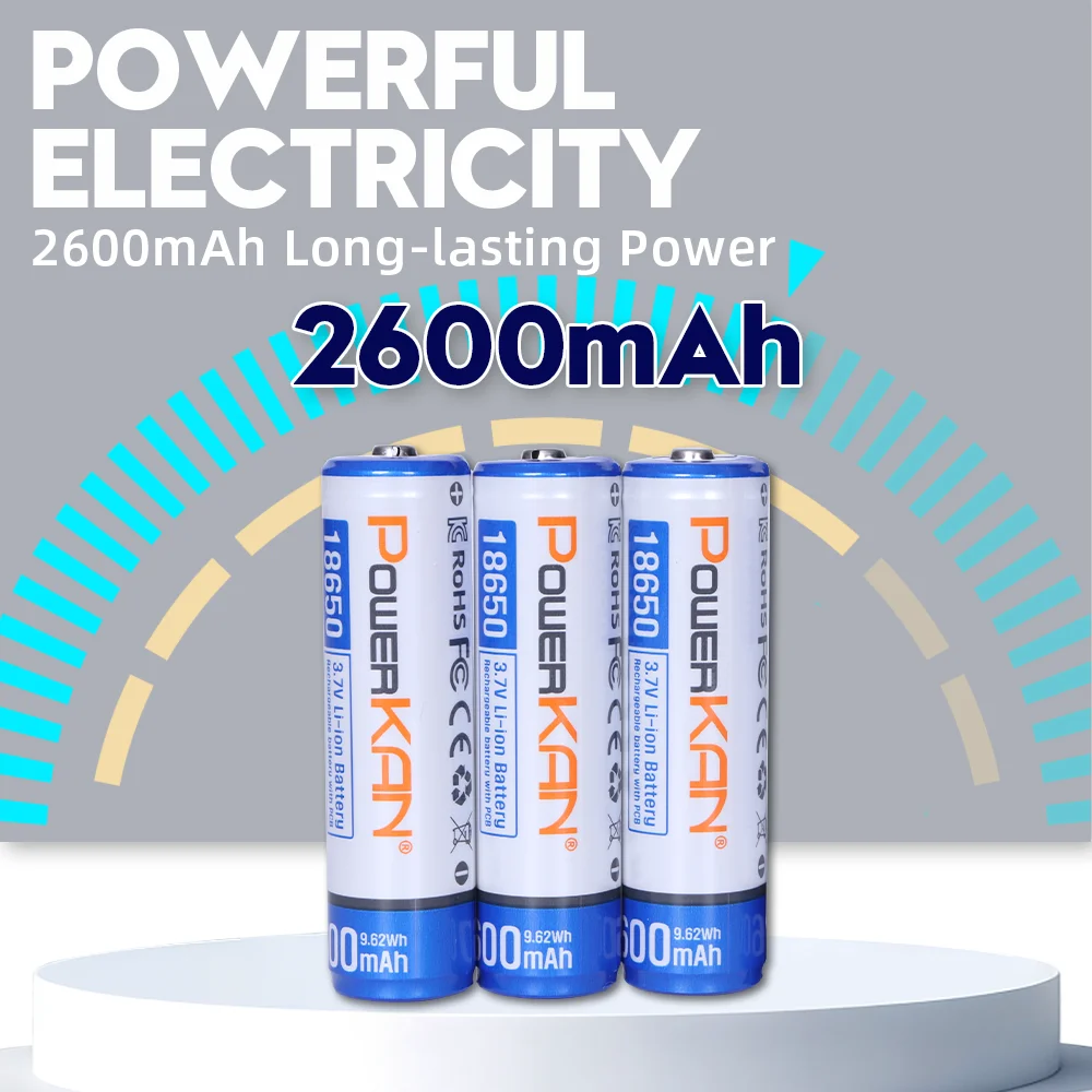 18650-2600mAh litium ion battery recharger battery 3.7v Li-on batteries