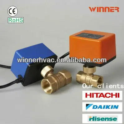 Winner Winvall Energy Conservation Heating Water Valves Mini Motorized Brass Valve 220V Electric On/off Type Control Ball Valve