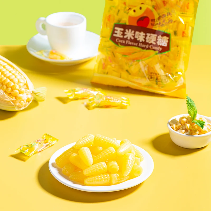 Wholesale Exotic Childhood Snack Candy Golden Monkey Corn Candy 160g Healthy Fruit Candy