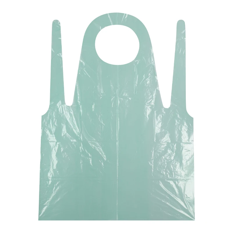 Factory Price Waterproof Plastic Disposable PE Apron For Household Clean Kitchen Cooking Salon Beauty