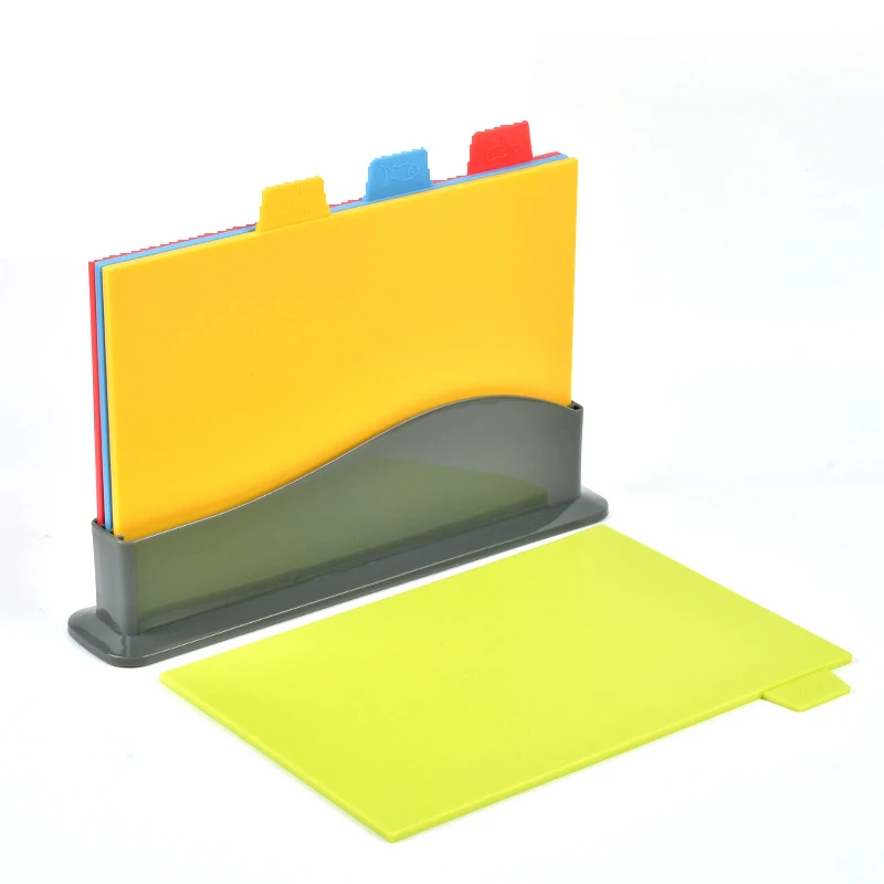 
Amazon thickened classification household pp plastic fruit cutting board set 