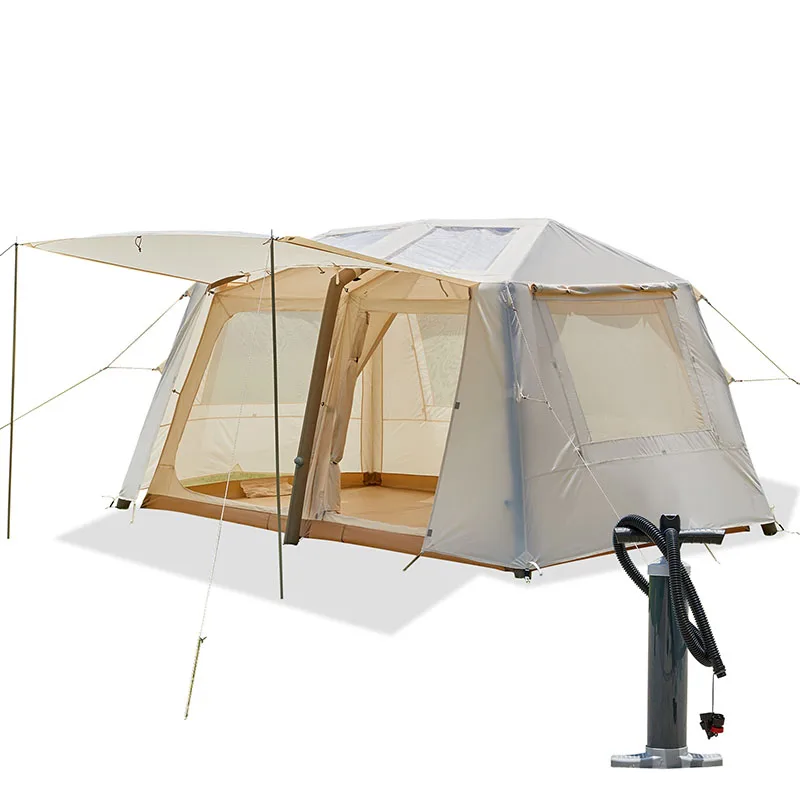 Factory cheap tente gonflable camping air tent with 2 room big room inflatable tent