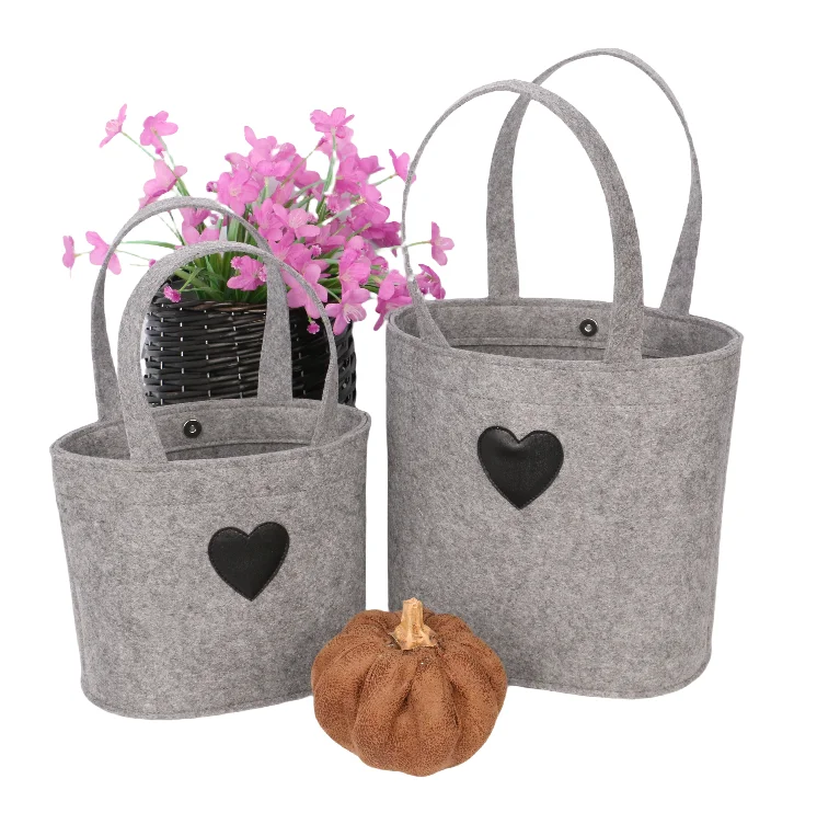 Pack of 2 felt Organiser Foldable storage basket kit with BSCI