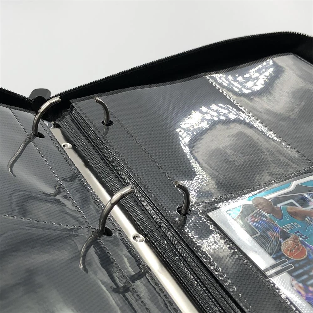 PU Leather Cover Photo Album For MTG YUGIOH Game Cards Binder Card Album Zip 4 Pocket Trading Card Binder