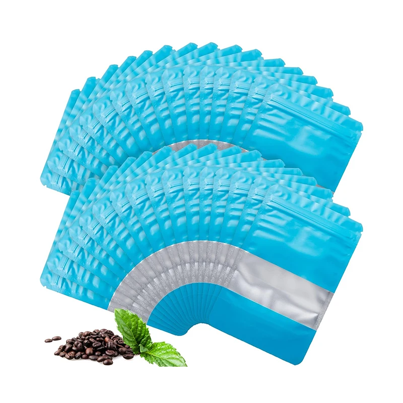 Foil Pouch Stand-up Resealable Food Storage Bags with Clear Window