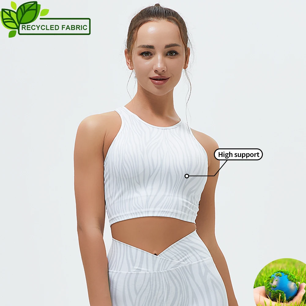 Новое поступление женский спортивный бюстгальтер MIQI из переработанного материала для тренировок дизайнерский