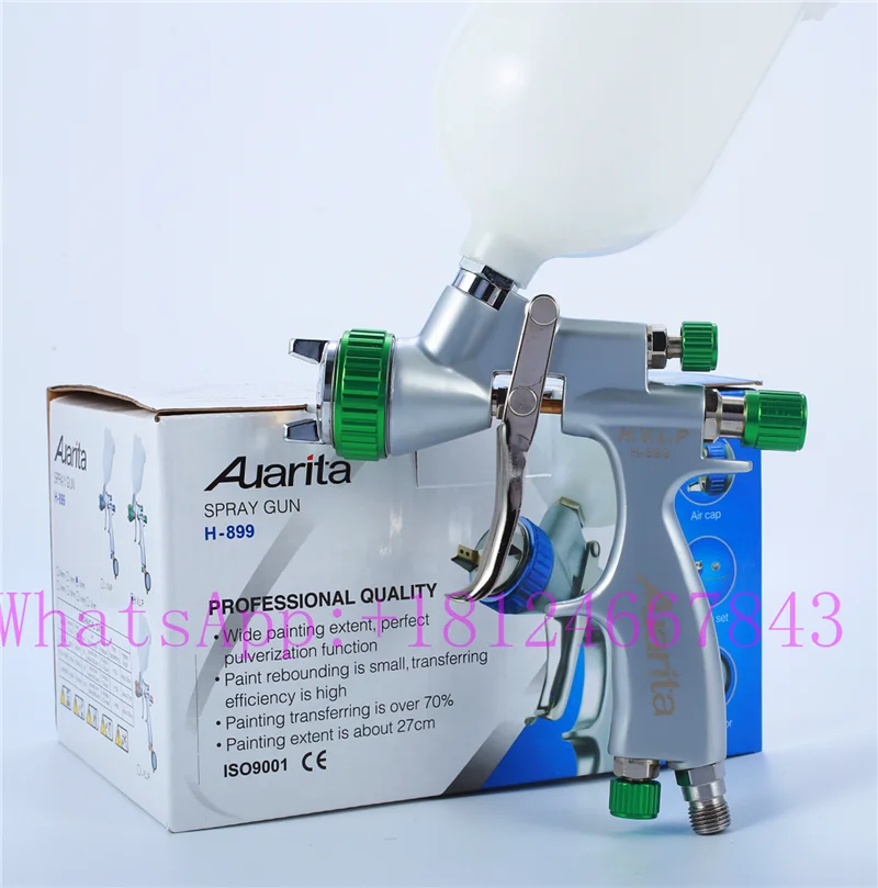Auarita h899 auarita hvlp mini spray gun 600ml cup 1.3mm nozzle