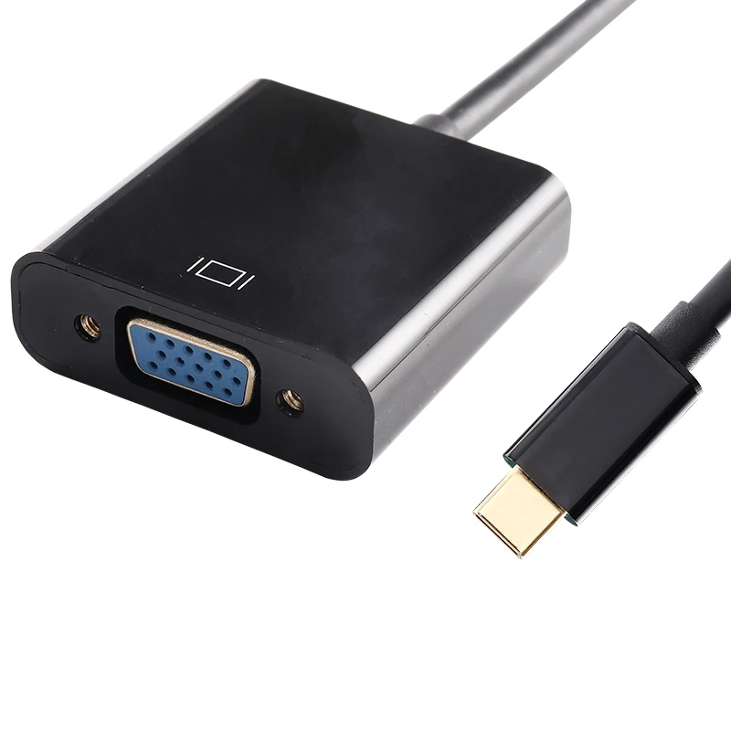 
Wholesale ABS 1080P USB 3.1 Type C male to VGA female Converter Type C to VGA Adapter for Monitor Projector 