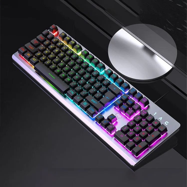 Красочное освещение игровая механическая клавиатура для ПК геймера