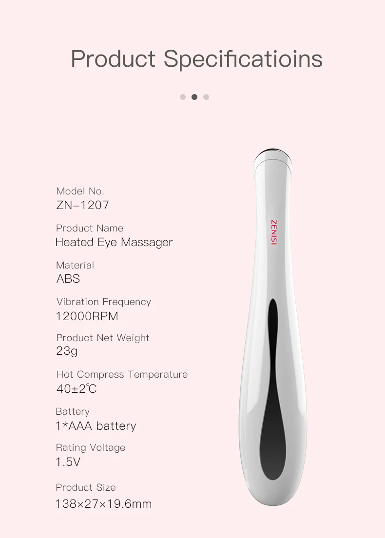 Home use portable Vibration Face Lifting Dark Circles Removal Anti Wrinkle Electric Eye Massager Pen