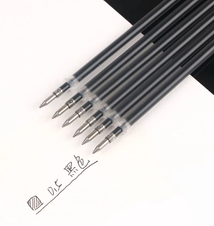 wholesale black bullet gel pen refill for business office student stationery refill 0.5mm