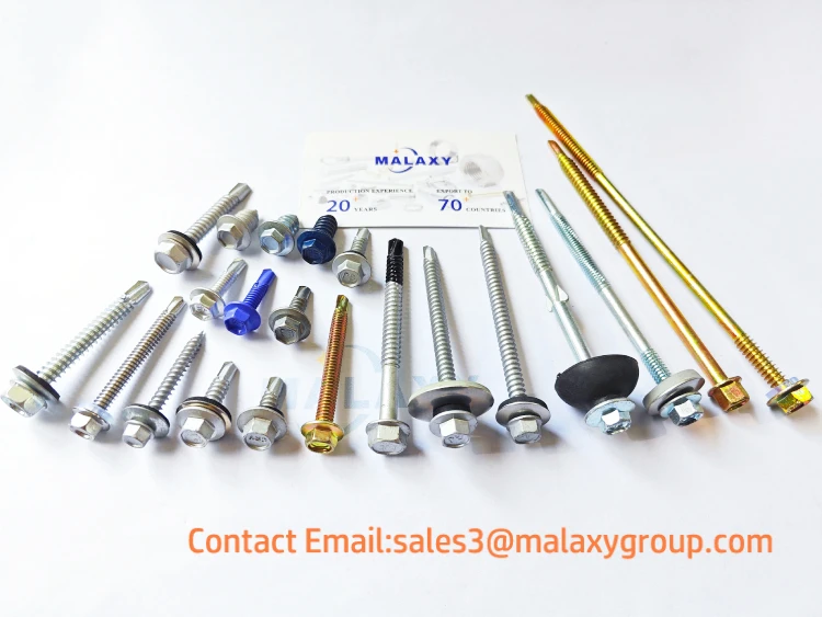MALAXY #15-15x20 Class-3 1000h  ruspert Stitching Self-Drilling Screws AS3566 Australian Standards with EPDM Washer