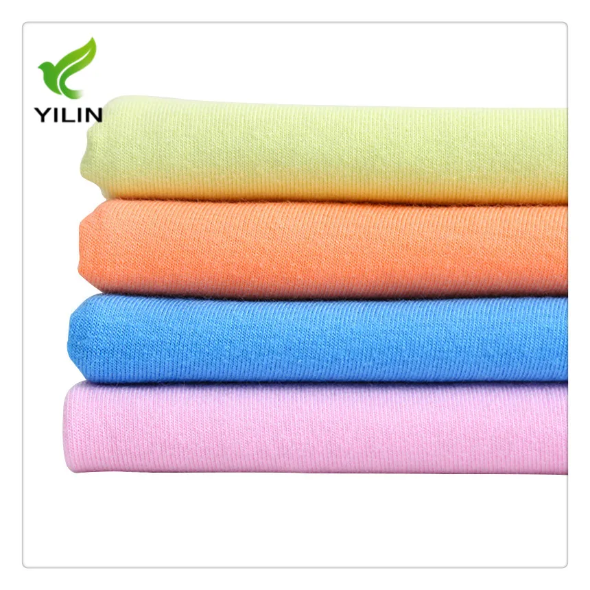 100% Pima Cotton Single Jersey Knitted Fabric stock for Clothing