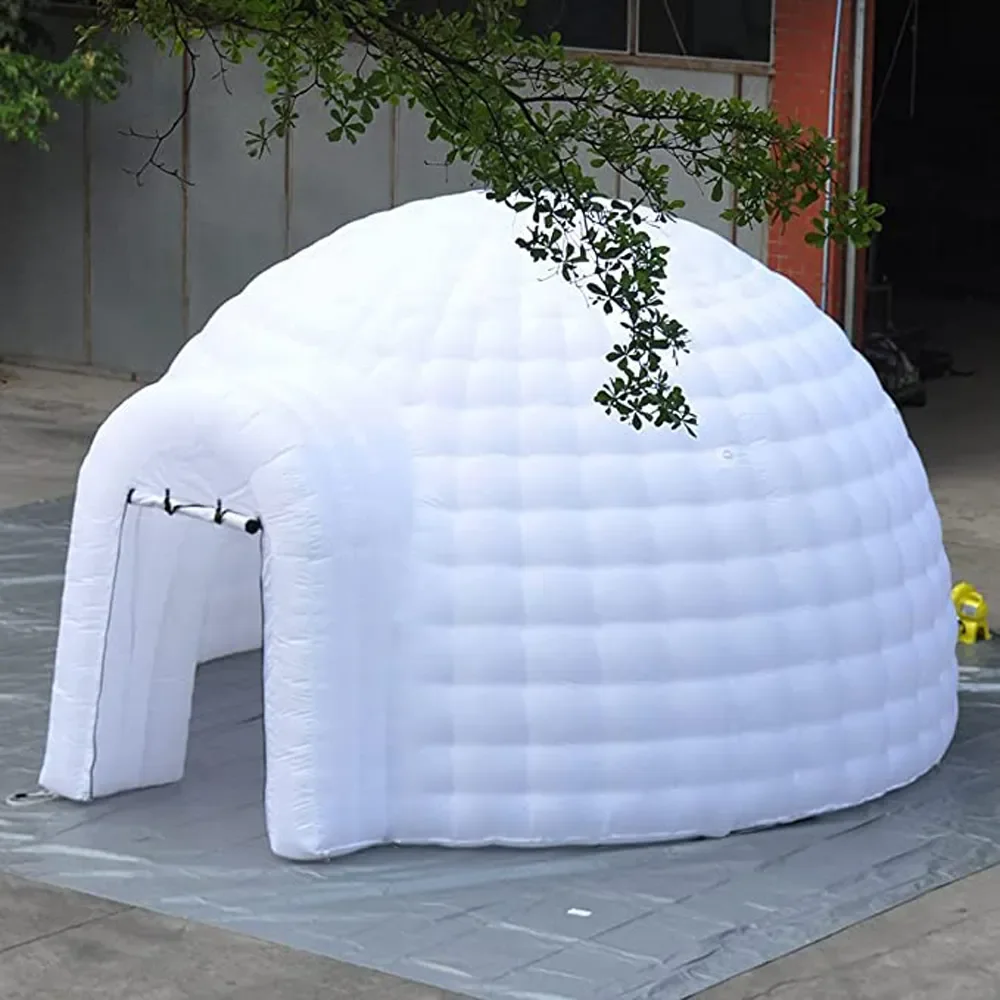 Outdoor Inflatable Igloo Dome Tent Inflatable Marquee Led Light Tent For Party Wedding Show Event And Exhibition