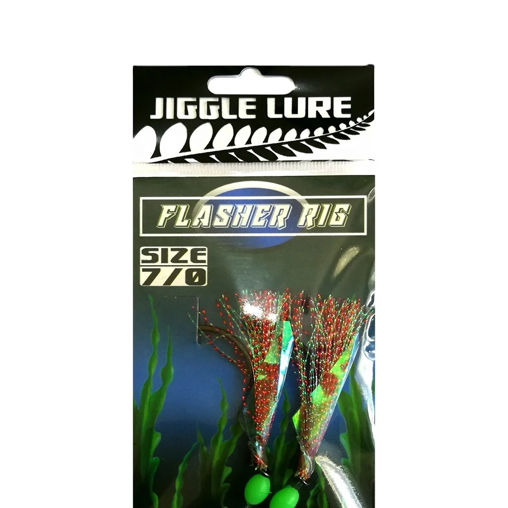 Flasher rig 7/0 sabikis rig fishing rigs circle hook 7/0 carbon hooks 60lb trace 1/0 barrel swivel
