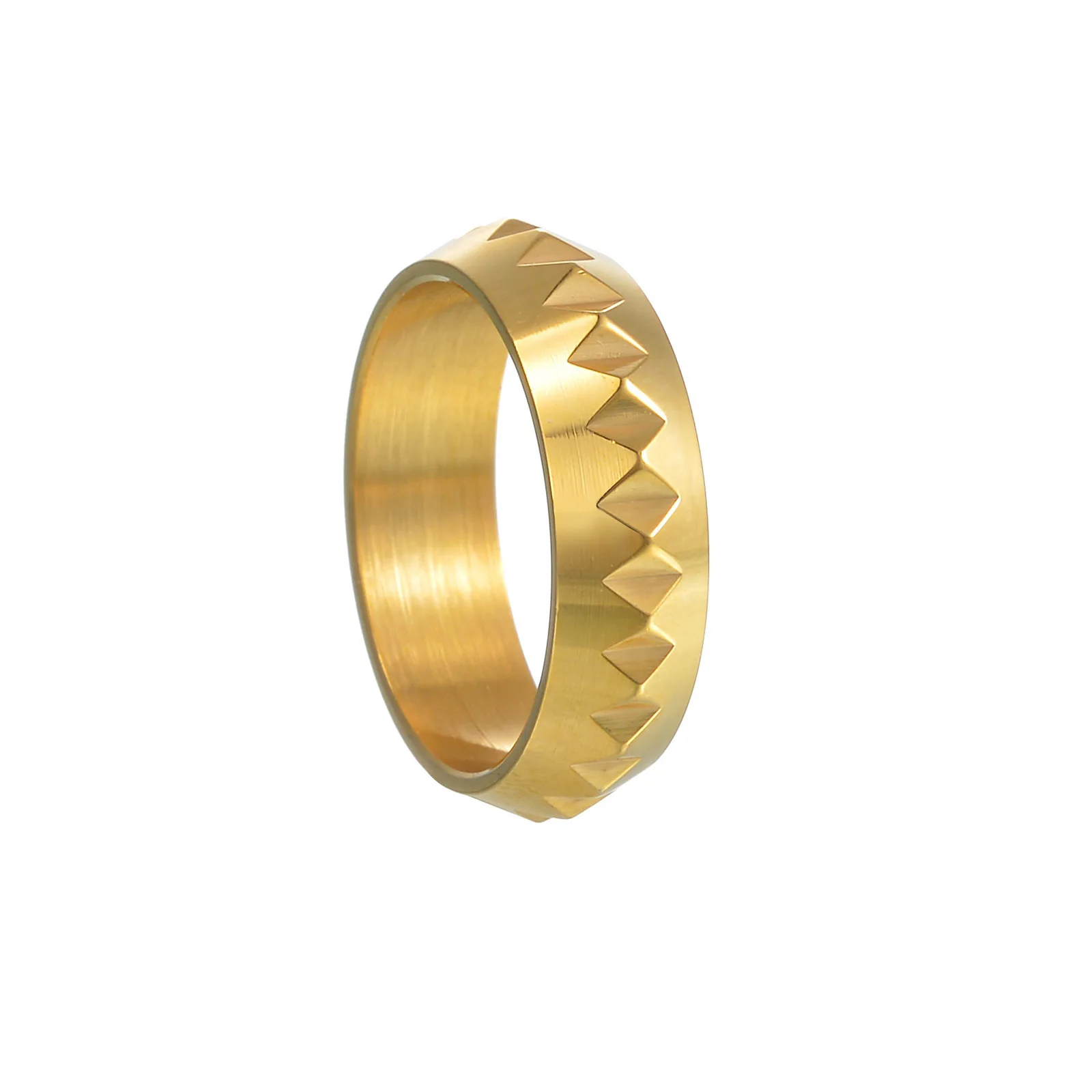 Punk Style Titanium Steel Men Women Ring 2024 Creative Stainless Steel Geometric Ring Wholesale