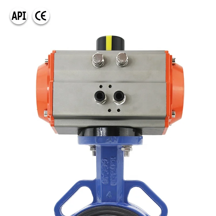 Bundor 2'- 44' 10K/150LB EPDM wafer type butterfly valve with pneumatic actuator