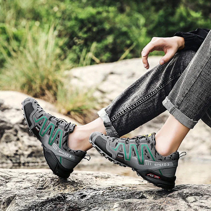 Plus Size Anti-Slip Anti-Shock Solomon Speed Cross Hiking Shoes for Cross-Country Running and Trekking