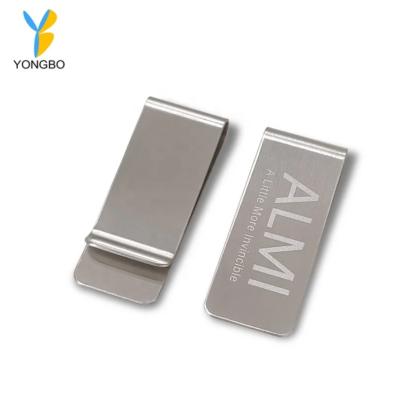 Money Clip Cash Clamp Holder Portable Stainless Steel Metal Wallet Creative Banknote Folder Business Custom Logo Laser