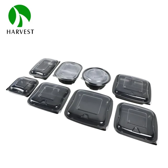 Square Plastic Disposable 6 Inch Food Packaging Container For take out