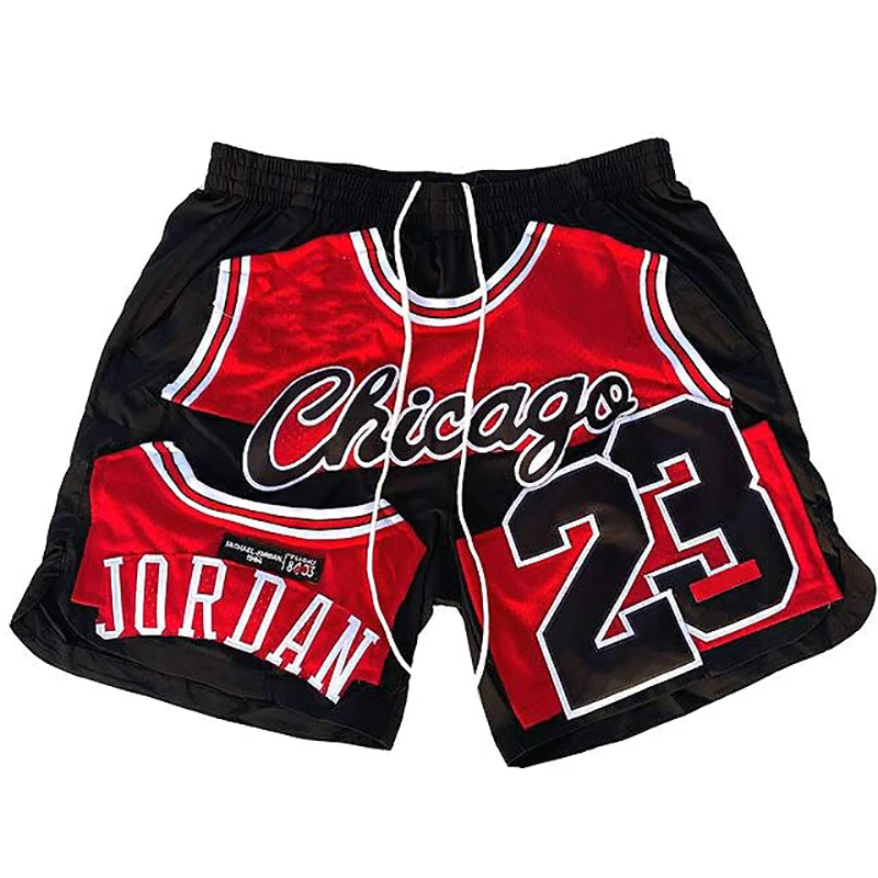 
2021 Custom hip hop Double high quality color stitch twill applique embroidery mesh just mans don basketball shorts with pocket  (1600217370157)