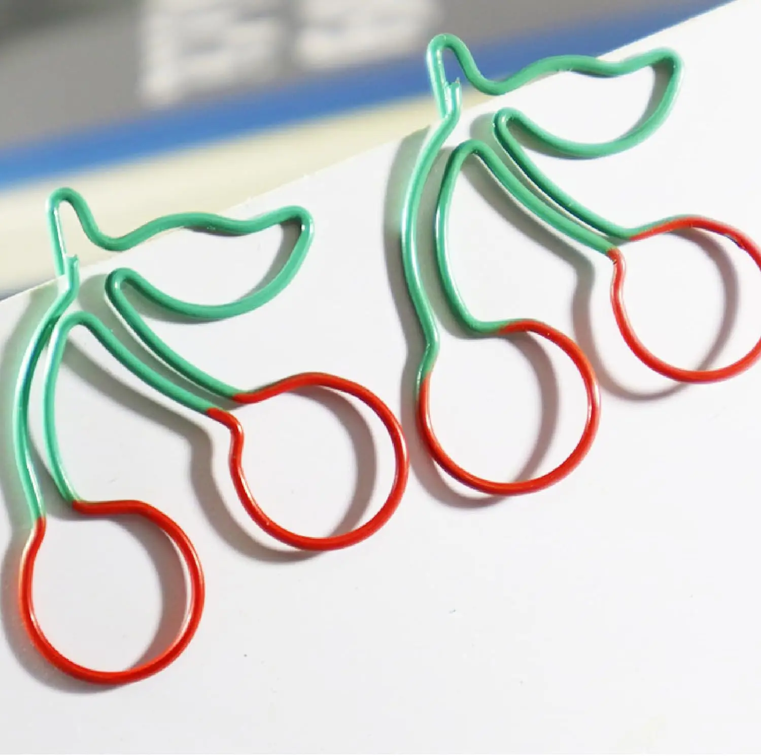 The Fruit Types of Paper Clip,Decorative Cherry Shaped Paper Clips for Office School
