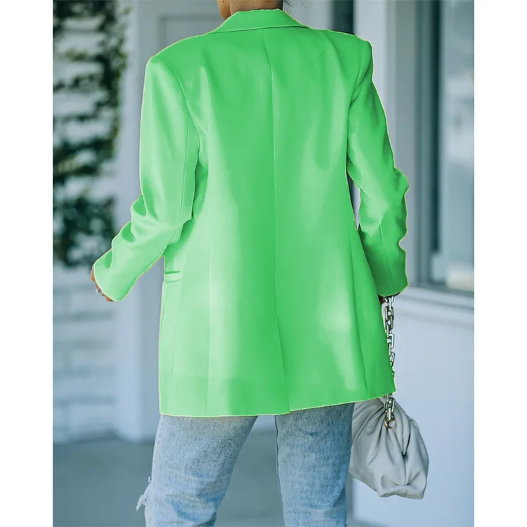 2022 New Arrivals Spring Fashion Leisure Women Coats and Blazer Formal Ladies Candy Colors Suit Jackets Cheap Blazer for Women