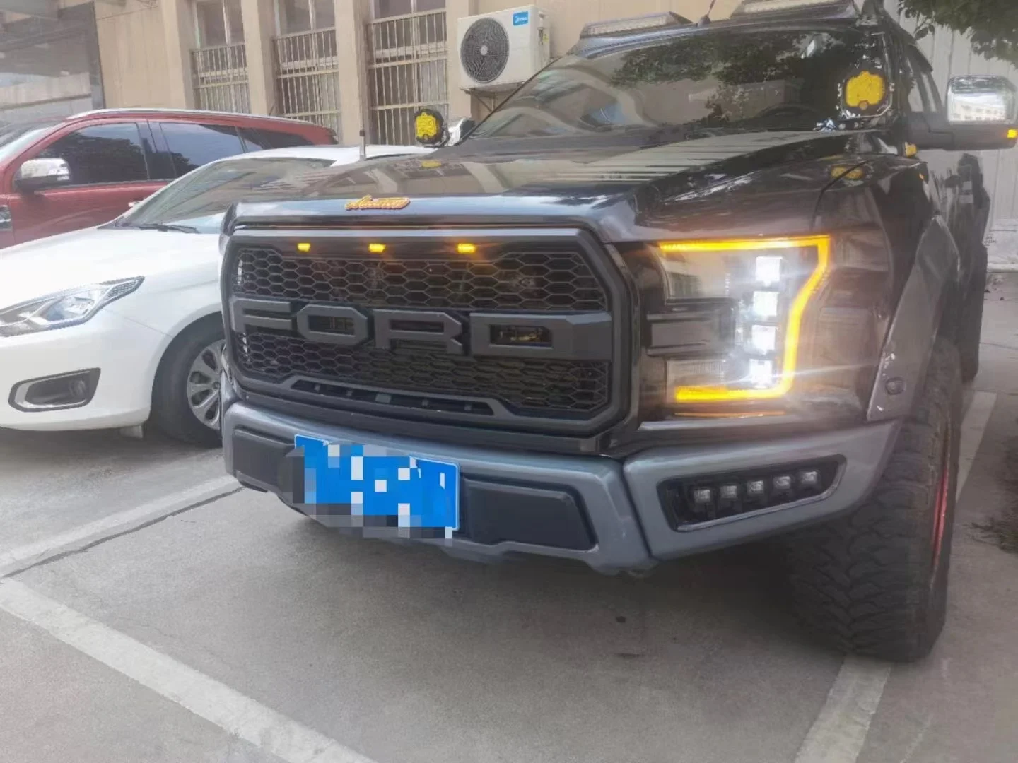 KLT LED F150 Raptor four Head lamps For Ford F150 2015 -2017 Refit headlights daytime running lights