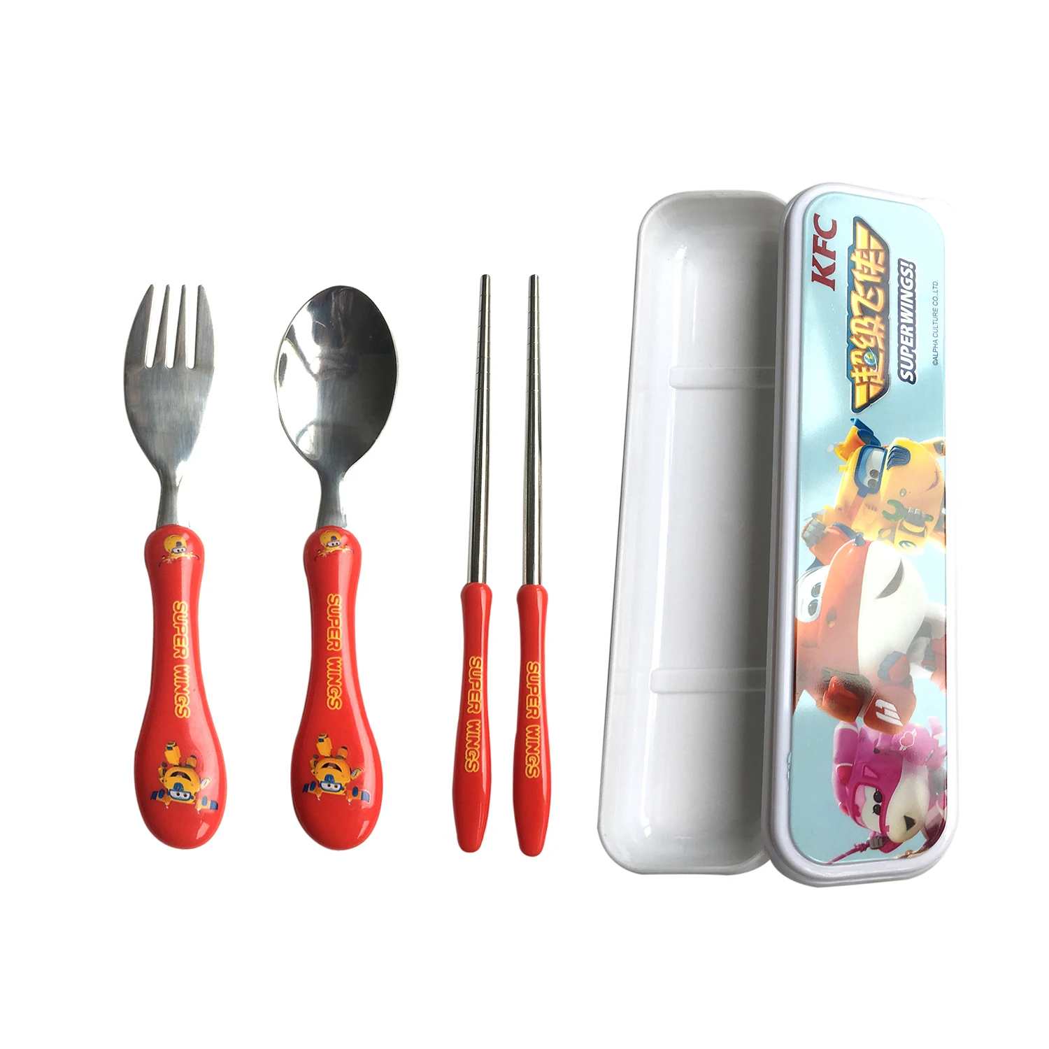Promotion gift set kids spoon and fork chopsticks children cutlery set